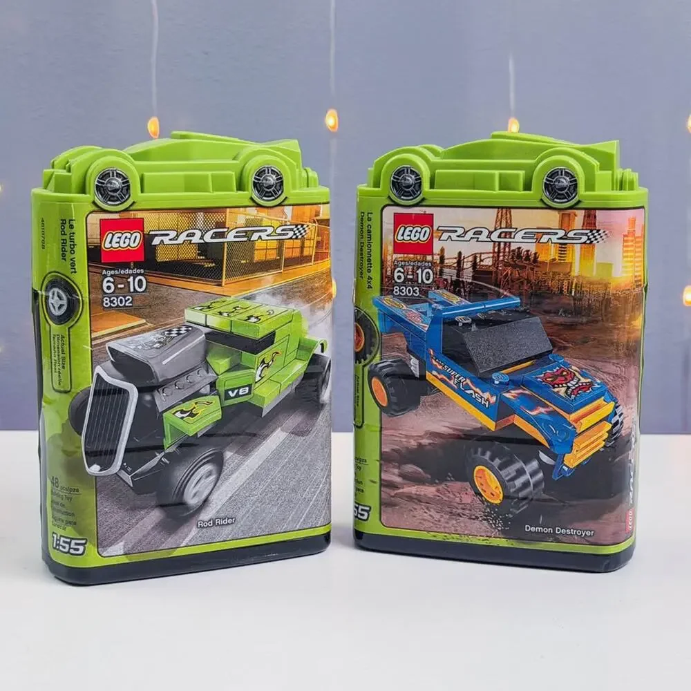 LEGO Racers 8302 & 8303 Sealed Sets – Rod Rider & Demon Destroyer